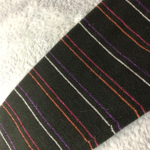 Halloween Colors Sparkle Striped Size 4T Leggings - Picture 3 of 4